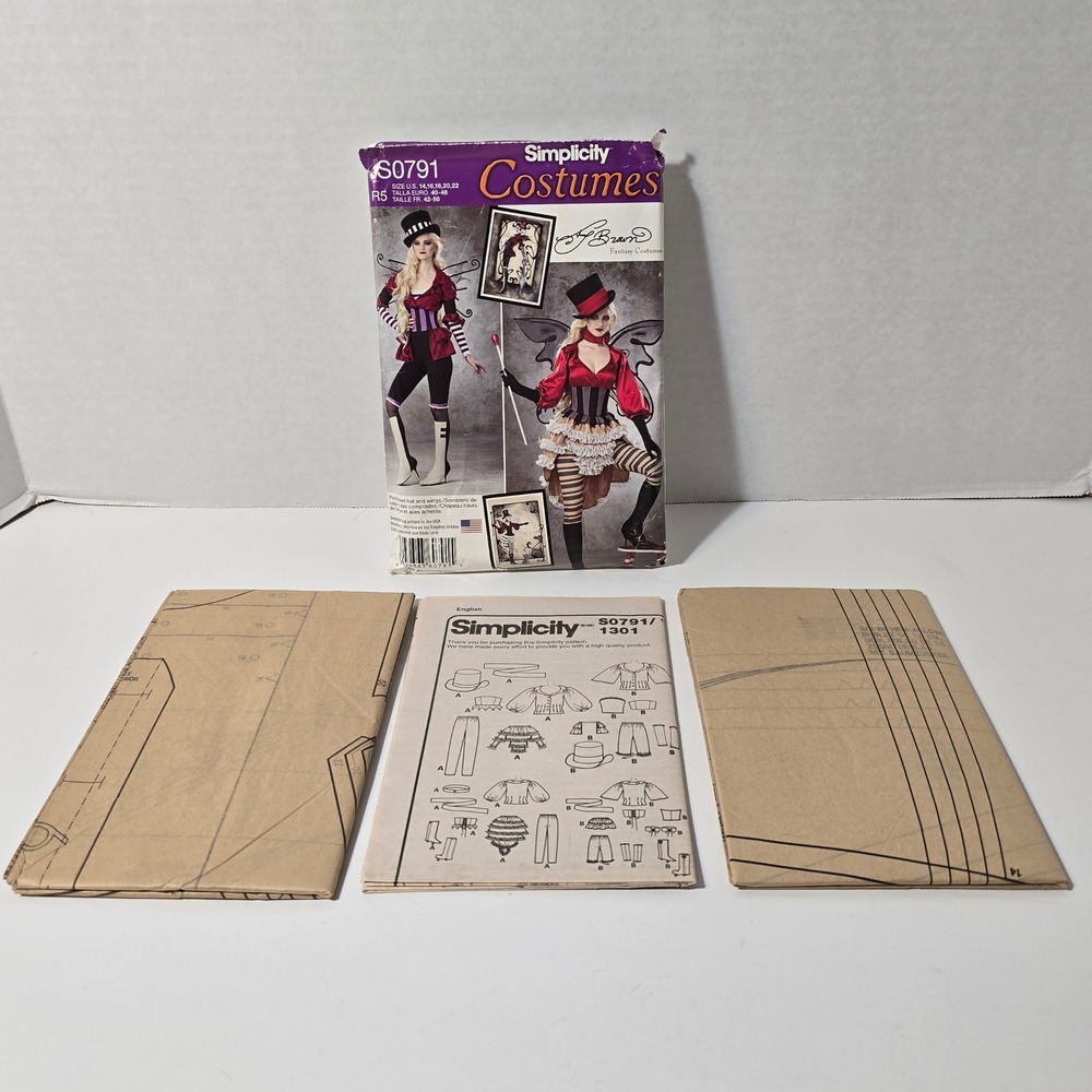 Simplicity Fantasy Costumes S0791 Uncut Sewing Pattern 14-22 Steampunk Circus - Picture 3 of 6